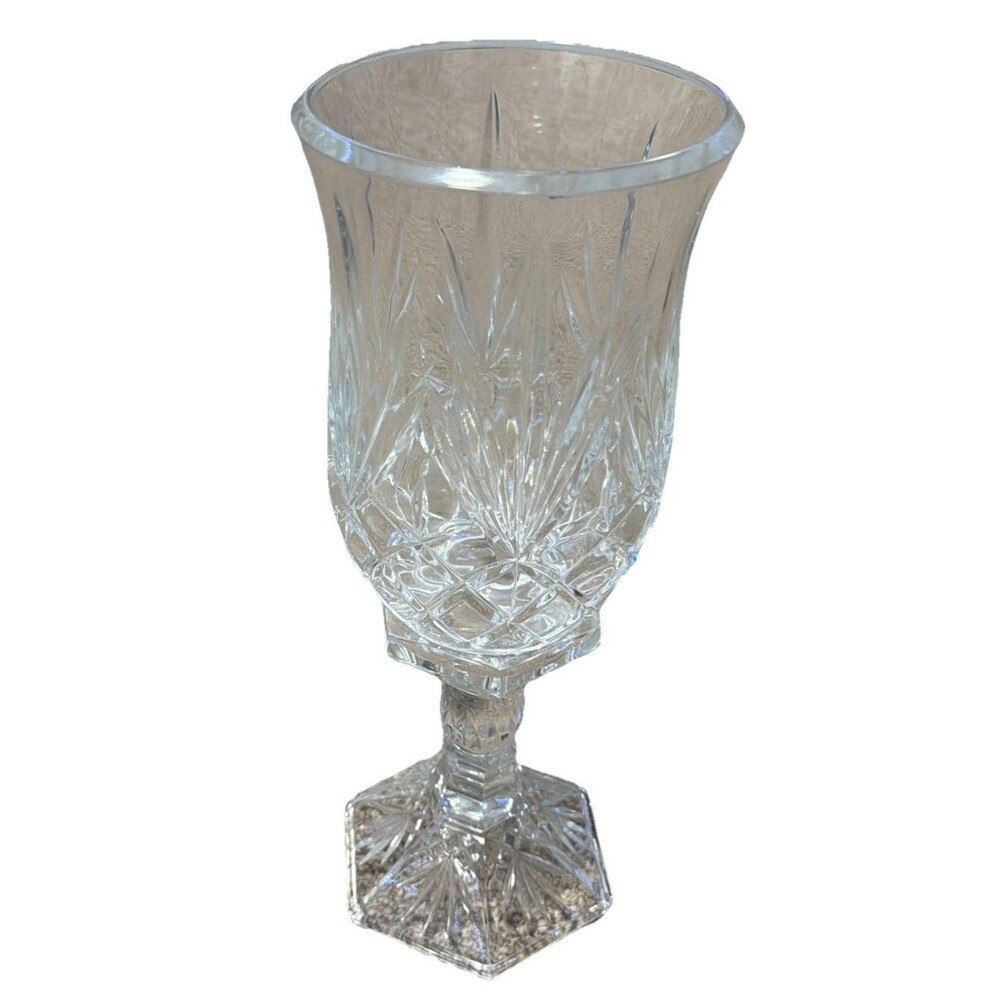 Crystal Hurricane Lamp Globe Candle Holder 2 piece Godinger Shannon Lexington